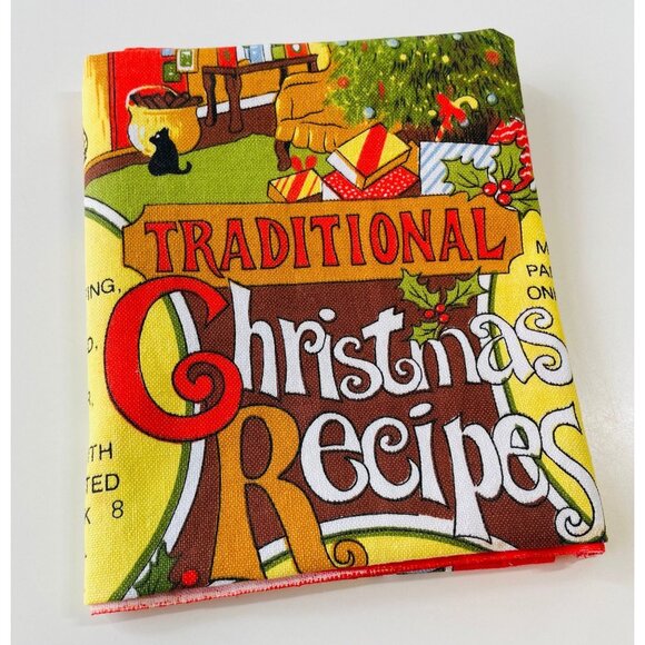 Vintage Vista tea towel, Christmas recipes towel, 100% cotton vintage dishcloth - Picture 1 of 9